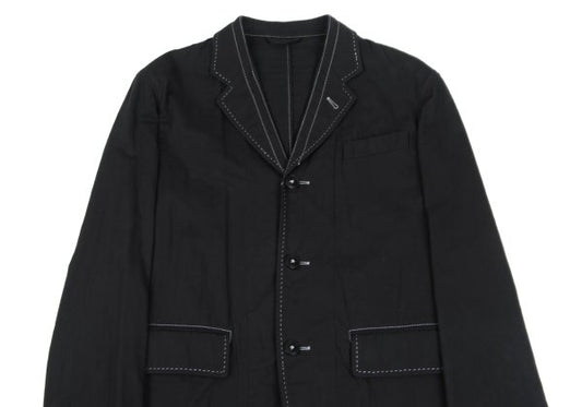ANN DEMEULEMEESTER Cotton Stitch Design Jacket Black Size XS