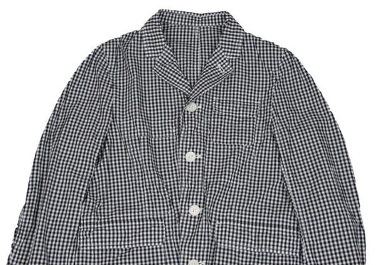 GANRYU Gingham Check Flap Pocket Jacket Black/White Size S