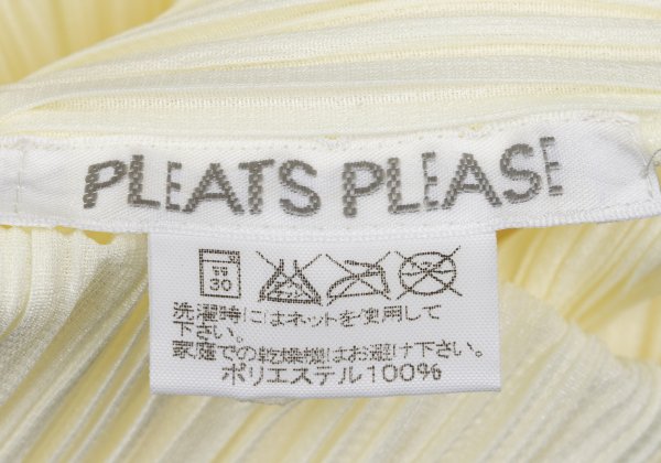 PLEATS PLEASE Pleated Sleeveless Dress Ivory Size 2