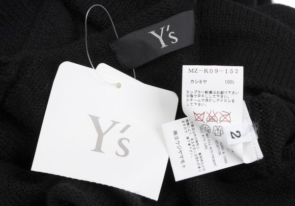 Y's for men Cashmere Hem Zip Design Sweater Black Size 2