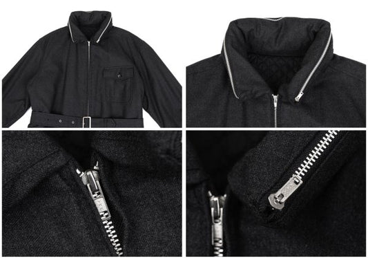 COMME des GARCONS HOMME Wool Packable Jacket Gray Size M