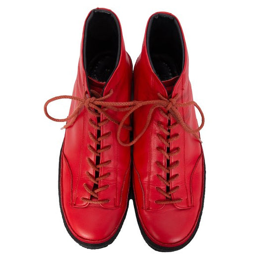 Yohji Yamamoto POUR HOMME Crepe Sole Red Black Sneakers Size 27cm