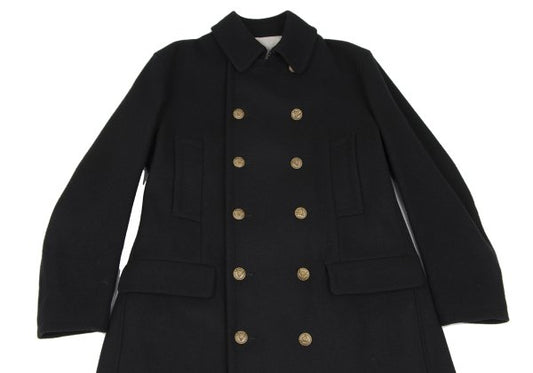 Jean Paul GAULTIER HOMME Wool Metal Coat Black Size 48