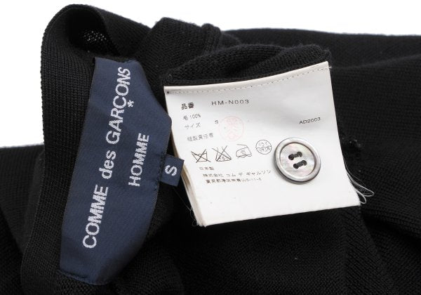 COMME des GARCONS HOMME Wool Cardigan Black Size S