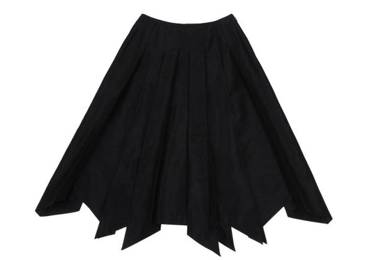 Sybilla Glossy Nep Zigzag Pleated Skirt Black Size M