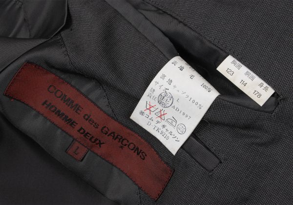 COMME des GARCONS HOMME DEUX Wool Blazer Charcoal Size L
