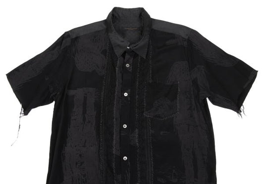 UNDERCOVER ISM SCAB 03SS Raw Edge Stitch Shirt Black Size L