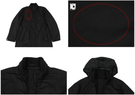 HUGO BOSS Black Poly Stand Collar Down Coat Size L