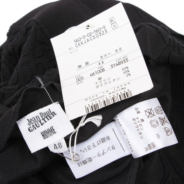 Jean Paul GAULTIER HOMME Cotton Nylon Top Black Size 48