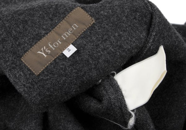 Y's for men Melton Wool Patch Pocket 3B Jacket Gray Size 2