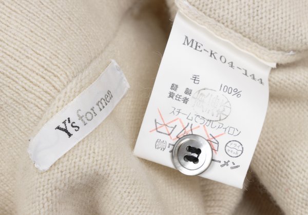 Y's for men Wool Knit Polo Cream Size M