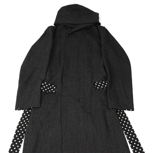 Yohji Yamamoto POUR HOMME Wool Silk Hooded Coat Size 3