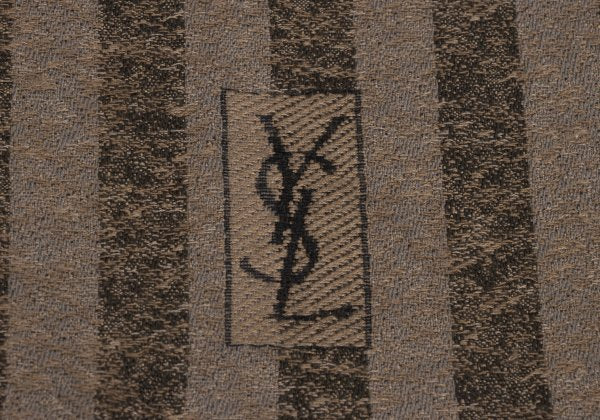 Yves Saint Laurent Silk Wool Scarf Beige