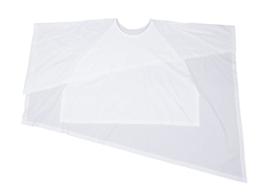 ISSEY MIYAKE Layered Drape Long Sleeve Tee White Size 2