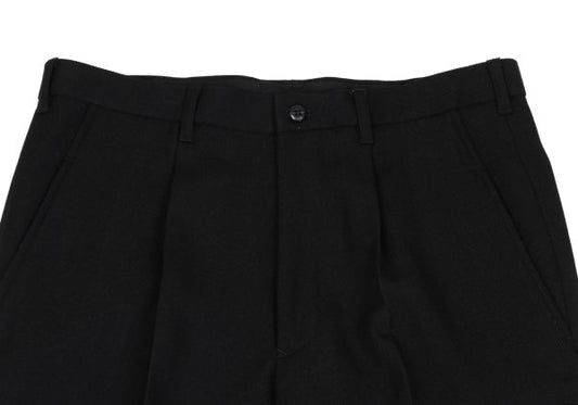 Yohji Yamamoto POUR HOMME Black Wool Tuck Pants Size 3