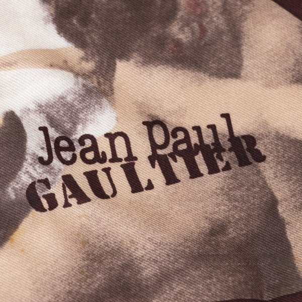 Jean Paul GAULTIER Silk Scarf Brown