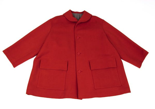 Y's Wool Shawl Collar Coat Red Size M