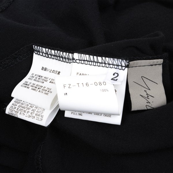 Yohji Yamamoto FEMME 23SS Twist Design T-Shirt Black Size 2