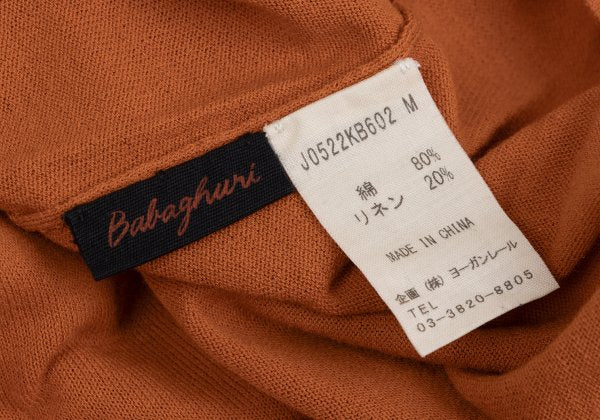 JURGEN LEHL Babaghuri Linen Blend Knit T-Shirt Orange Size M