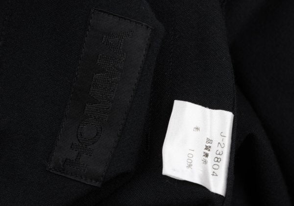 HOMMA Wool Fly Front Shirt Jacket Black Size M