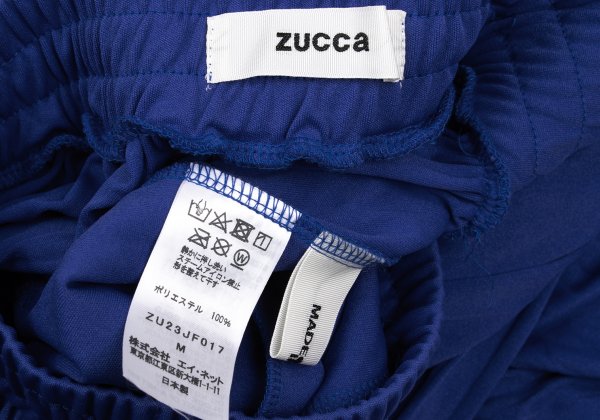 ZUCCA Wrinkle Pleated Wide Sarouel Pants Blue Size M