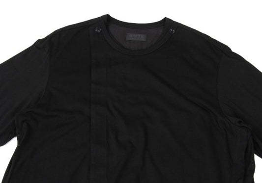 s'yte Cotton Blend Asymmetric Layered Cardigan Black Size 3