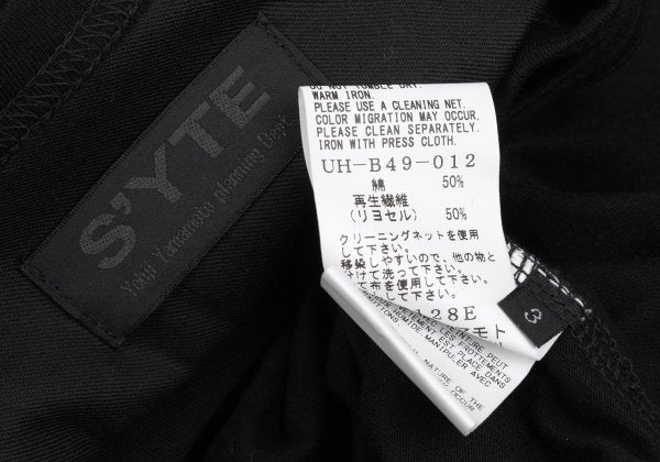 s'yte Cotton Blend Asymmetric Layered Cardigan Black Size 3