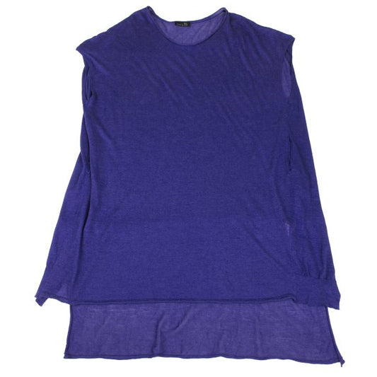 RISMAT by Y's Linen Rayon Sleeveless Knit Dress Blue Size 2
