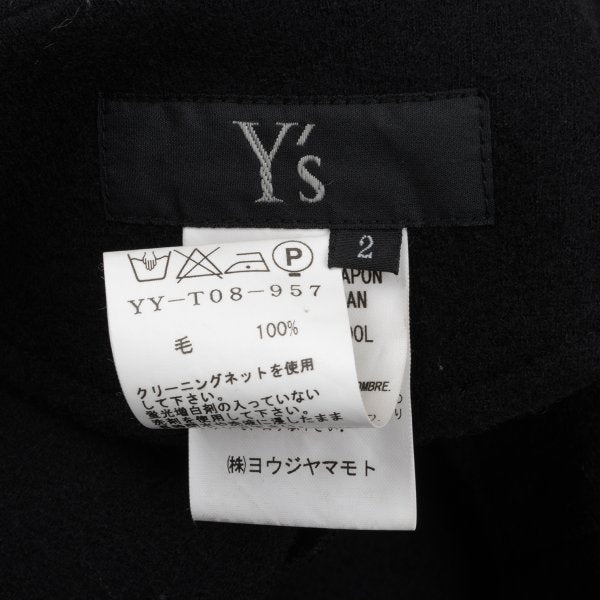 Y's Wool Snap Button Blouse Black Size 2