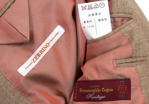 Ermenegildo Zegna Beige Wool 2-Button Jacket Size M