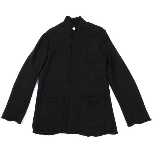 Y's Wool Cut-Off Knit Jacket Charcoal Size 3