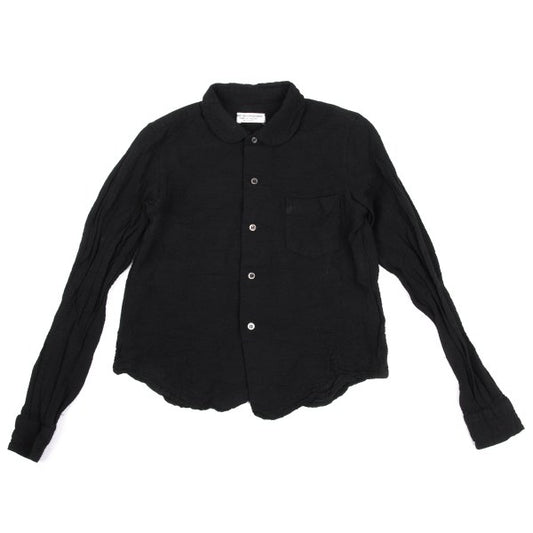 COMME des GARCONS Garment Dyed Wool Blend Shirt Black Size M