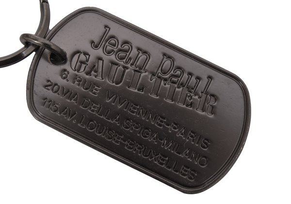 Jean Paul GAULTIER Dog Keychain Gunmetal