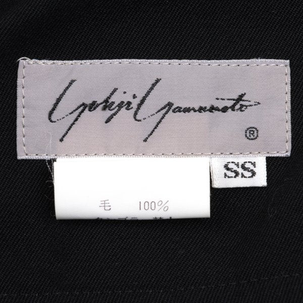 Yohji Yamamoto FEMME Wool Gabardine Dart Skirt Black Size SS