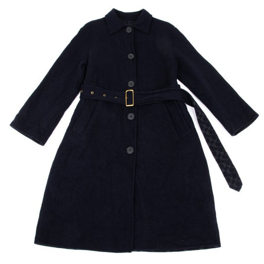 COACH Wool Blend Signature Lining Belted Coat Size XS