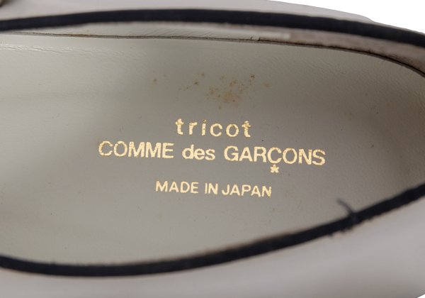 tricot COMME des GARCONS Leather Shoes White Sneakers Size 23.5CM