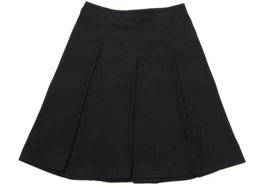 agnes b. Poly Tuck A-Line Skirt Black Size 40