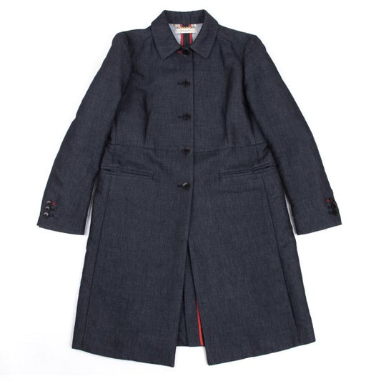 Paul Smith LONDON Cotton Linen Panel Coat Navy Size 38
