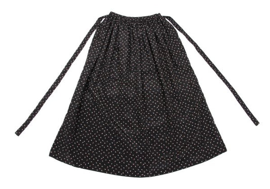PINK HOUSE Floral Print Drawstring Midi Skirt Black Size M