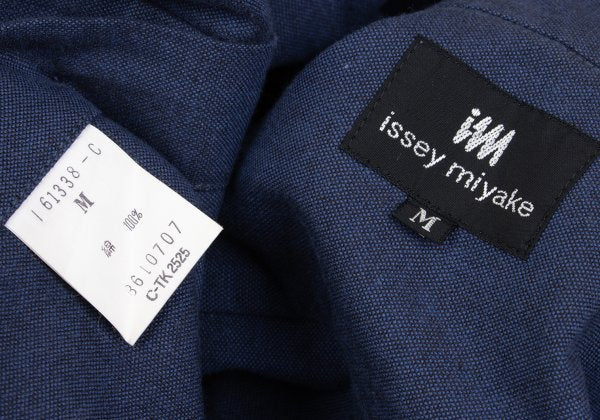 ISSEY MIYAKE im Blue Cotton Mao Collar Shirt Size M