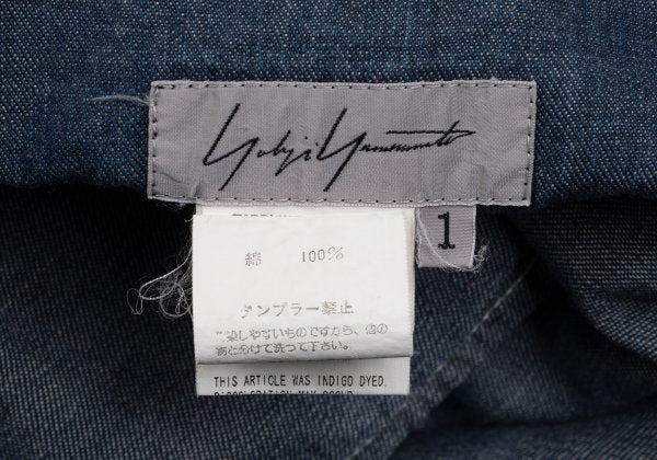 Yohji Yamamoto FEMME 04SS Cotton Denim Jeans Navy Size 1