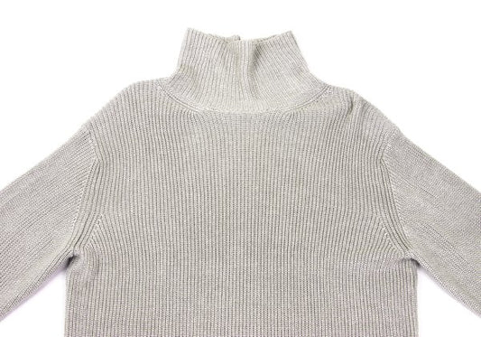 MARGARET HOWELL Greige Linen Wool High Neck Sweater Size L