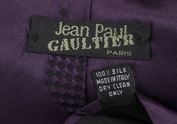 Jean Paul GAULTIER Purple Silk Diamond Jacquard Tie