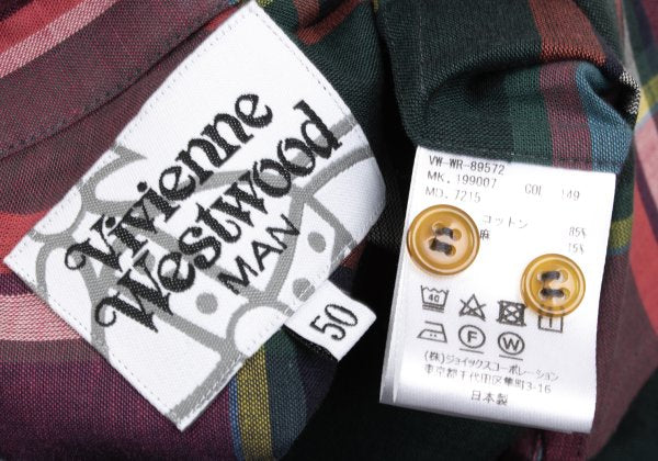 Vivienne Westwood MAN Cotton Linen Sleeve Shirt Size 50