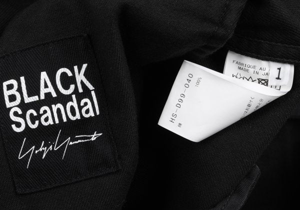 BLACK Scandal Yohji Yamamoto 25SS Cotton Work Black Size 1