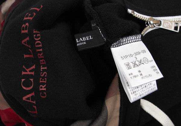 Burberry LABEL CRESTBRIDGE Check Hooded Zip Hoodie Size 3