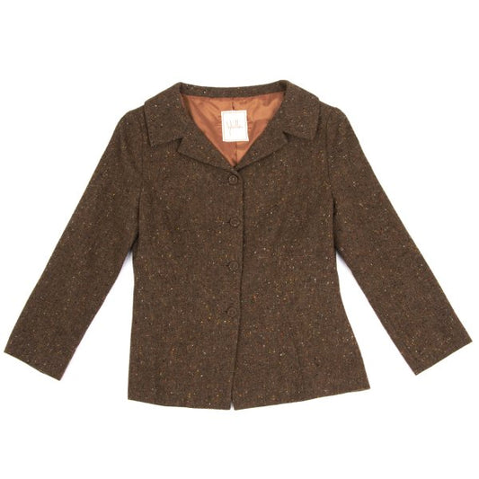 Sybilla Wool Nep Tweed Jacket Brown Size M