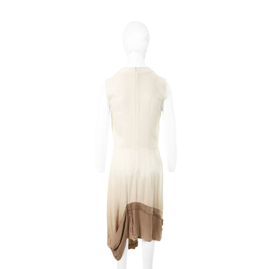 Maison Martin Margiela 2003 S/S Viscose White Beige Dress Size 40