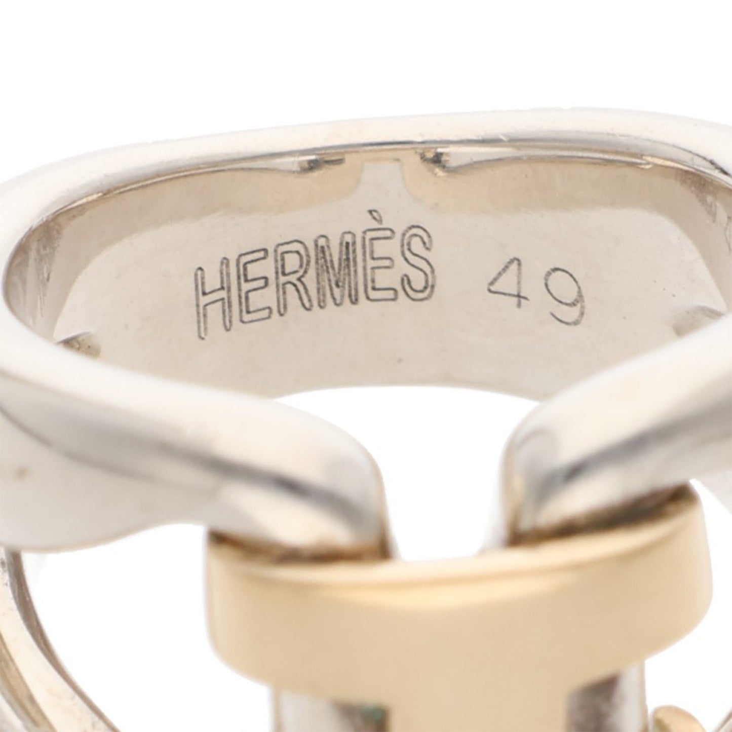 Hermes HERMÈS Silver Gold Ring