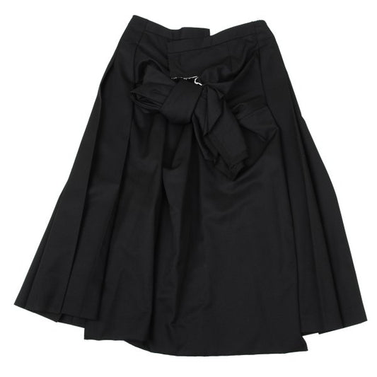 COMME des GARCONS 19SS Wool Blend Raw Skirt Black Size S